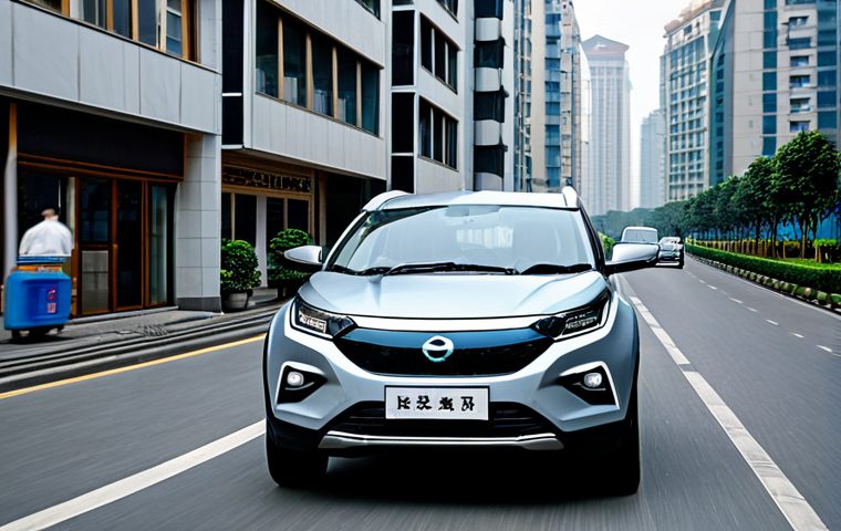 타타 넥슨 EV와 현대 코나 EV 비교 - Tata Nexon EV - City Commute**

A silver Tata Nexon EV driving on a busy city street in Shanghai, Ch...