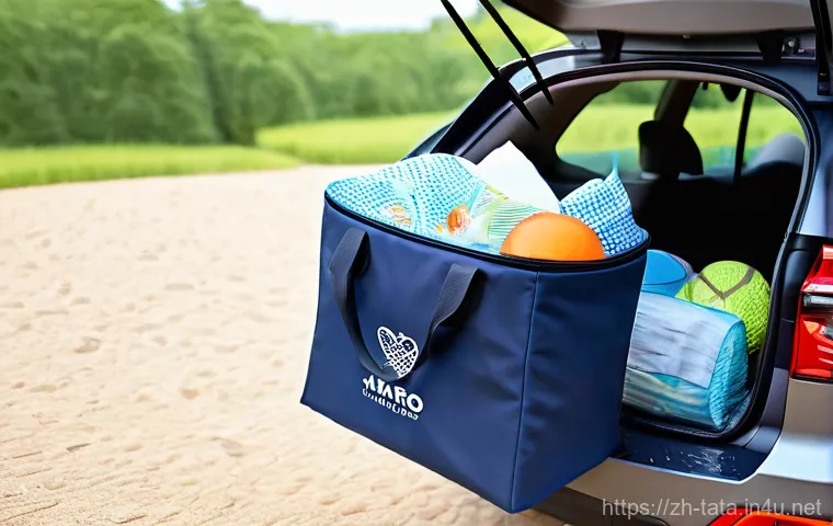 타타 하리아의 적재 공간 활용 - **Prompt 1: Weekend Family Adventure Preparation**
    "A clean and spacious rear view of a Tata Har...