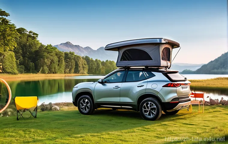 타타 하리아의 적재 공간 활용 - **Prompt 2: Smartly Organized Car Interior for Daily Commute**
    "A detailed, eye-level shot insid...