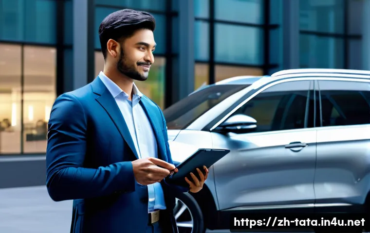 타타 하리아의 보험료 계산법 - **Prompt:** A confident, discerning individual (late 20s, gender-neutral, wearing smart casual attir...